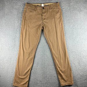 Gap The Lived In Slim Chinos Lightweight Stretch Casual Pants Mens 32X31 Tan